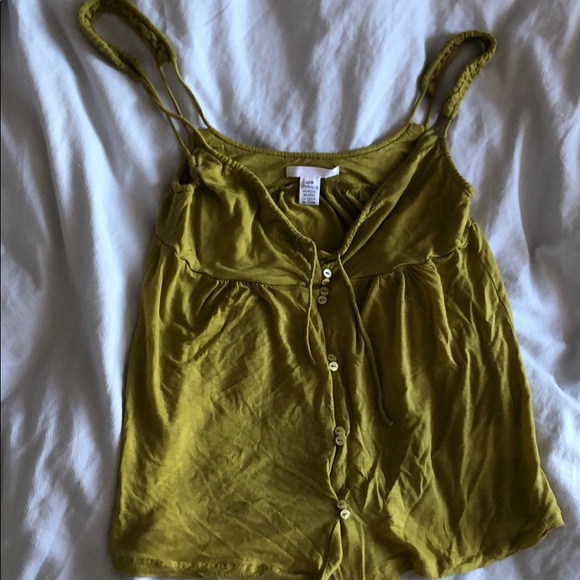Club Monaco mustard color tank top - Picture 1 of 7